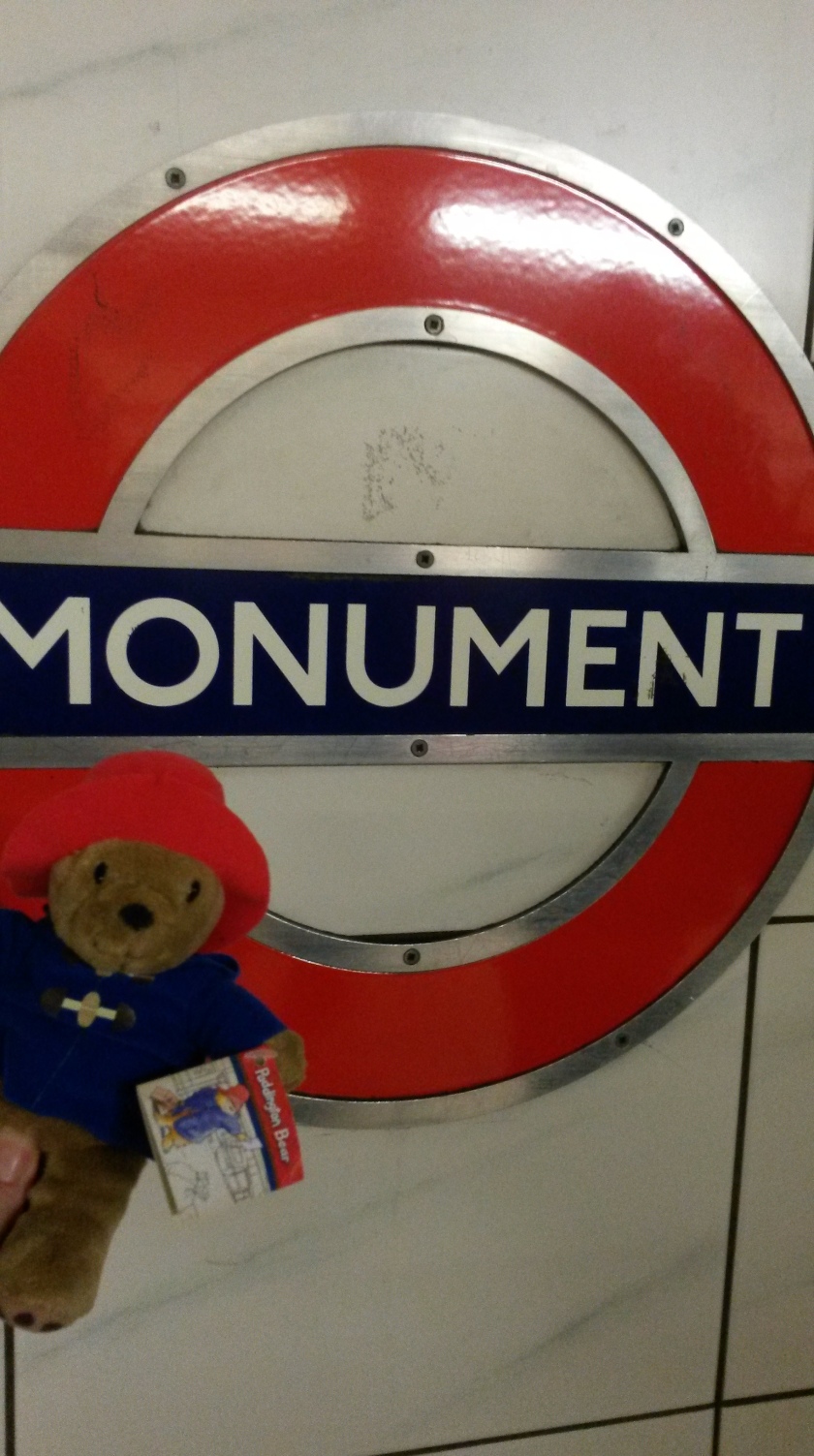 Paddington Bear at Monument Tube 12042018